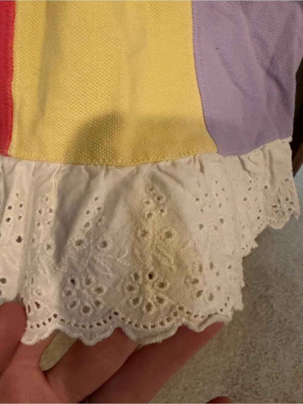 Ralph Lauren Girls' Pastel Patchwork Polo Dress - Multi